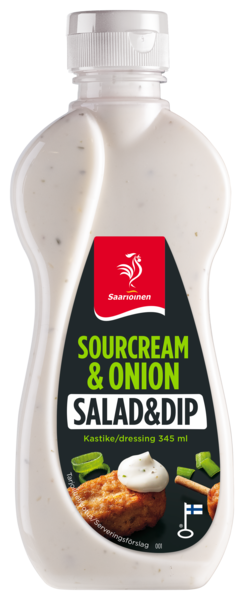 Saarioinen kastike 345ml Sour Cream-Onion salaatti- ja dippikastike