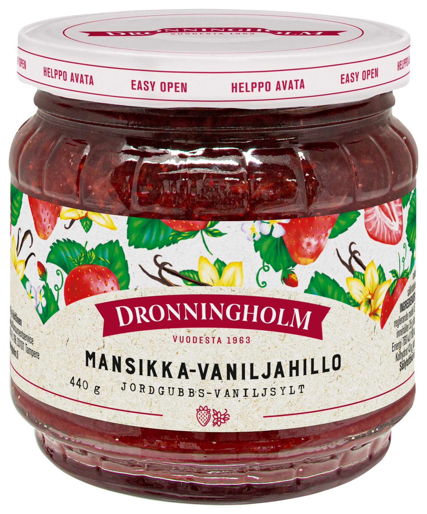 Dronningholm Mansikka-vaniljahillo 440 g