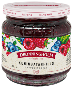 Dronningholm Kuningatarhillo, Vadelma-mustikkahillo 440g