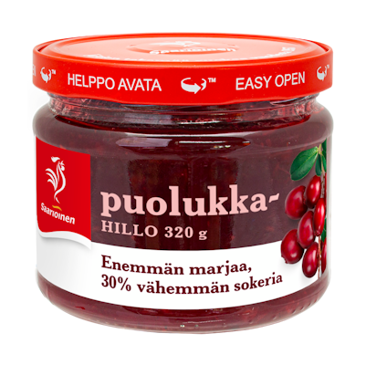 Saarioinen Puolukkahillo vähemmän sokeria 320g