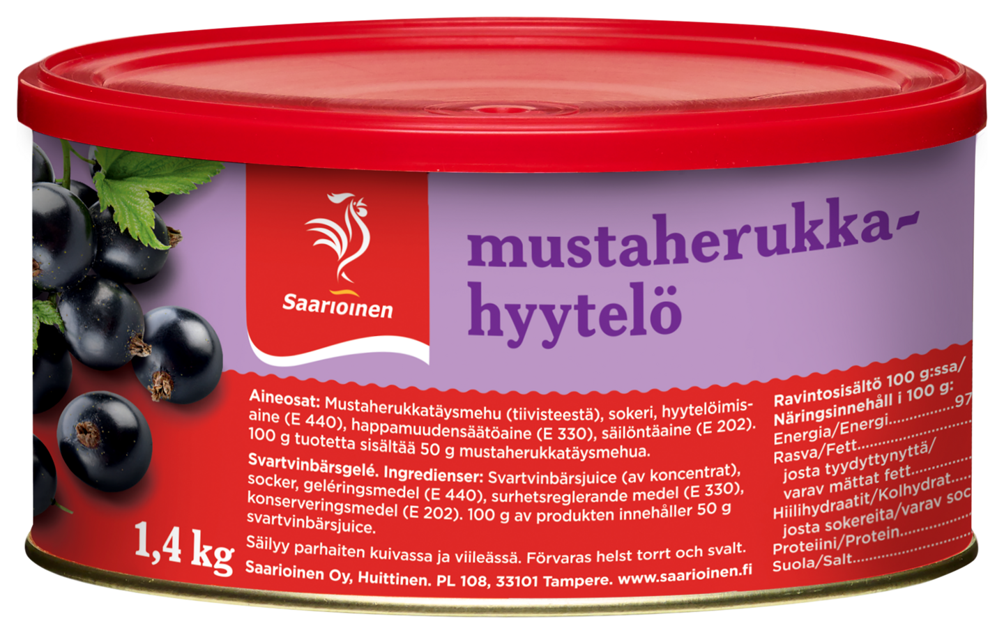 Saarioinen 1,4kg mustaherukkahyytelö