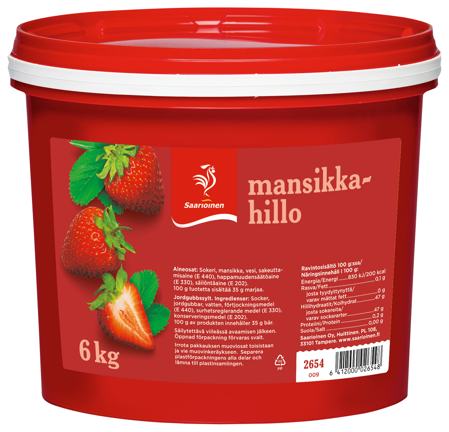 Saarioinen mansikkahillo 6kg | K-Ruoka Verkkokauppa