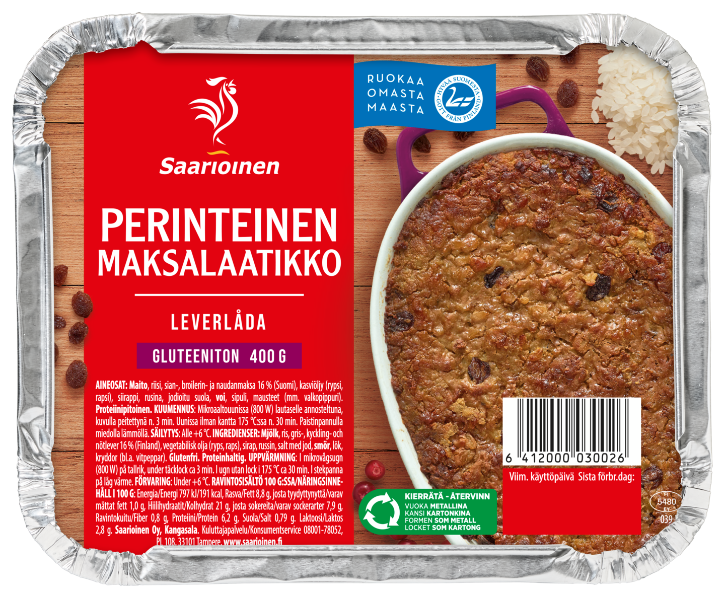 Saarioinen Maksalaatikko 400 g | K-Ruoka Verkkokauppa