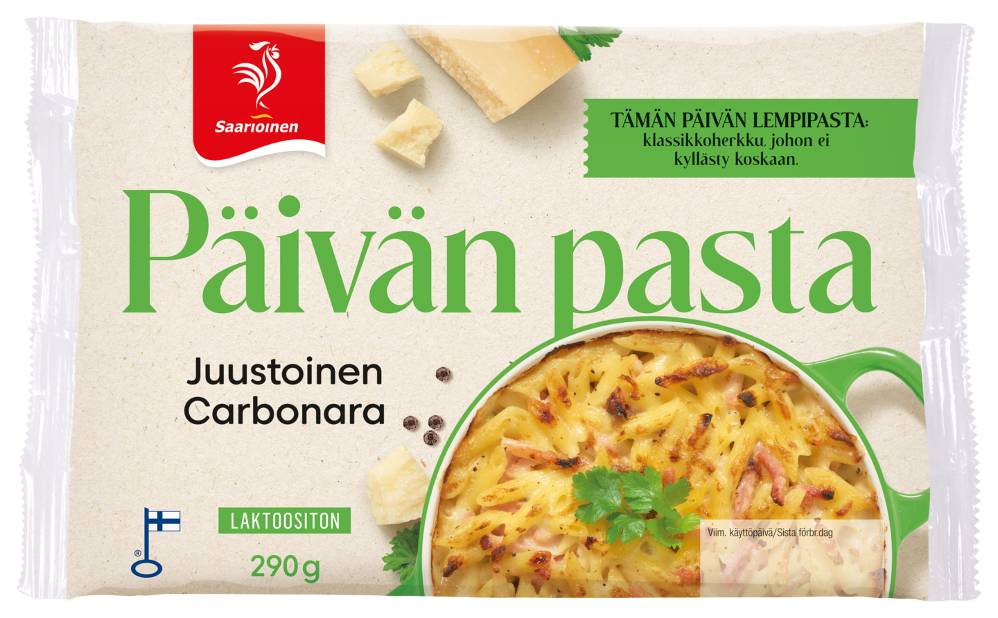 Saarioinen Päivän pasta juustoinen carbonarapasta 290g | K-Ruoka  Verkkokauppa