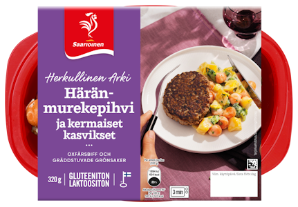 Saarioinen häränmurekepihvi ja kermaiset kasvikset 320g