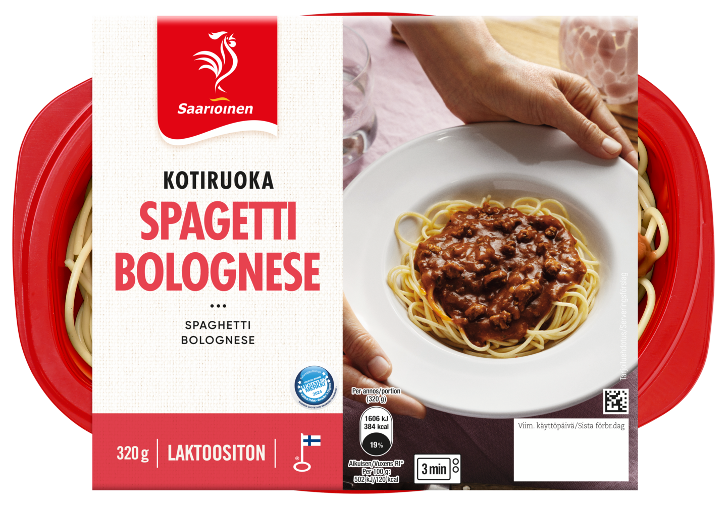 Saarioinen spagetti bolognese 320g | K-Ruoka Verkkokauppa