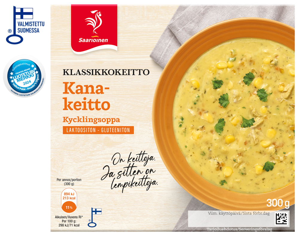 Saarioinen Klassikkokeitto kanakeitto 300 g — HoReCa-tukku Kespro