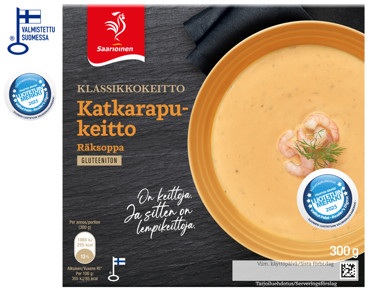 Saarioinen Klassikkokeitto katkarapukeitto 300 g