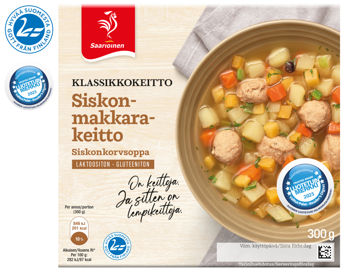 Saarioinen Klassikkokeitto siskonmakkarakeitto 300 g