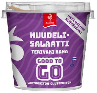 Saarioinen Good to Go teriyaki kana-nuudelisalaatti 240 g