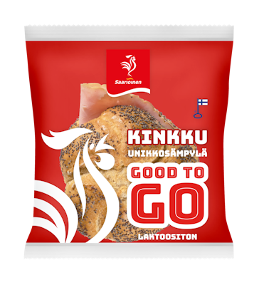 Saarioinen Good to Go unikkosämpylä kinkku 130 g