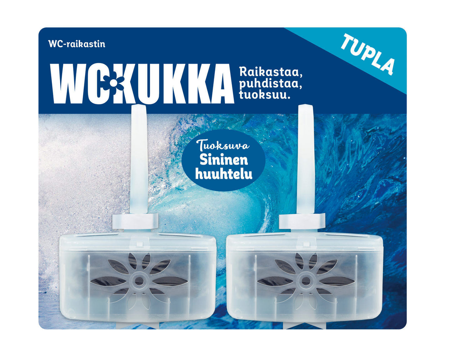 WC Kukka Sininen huuhtelu tuplapakkaus wc-raikastin 2x40g