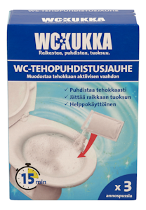 WC Kukka WC-Tehopuhdistusjauhe 3x100g