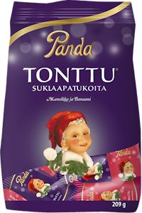 Panda 209g Tonttu suklaapatukkapussi