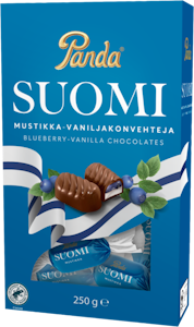 Panda Suomi Mustikka konvehtirasia 250g