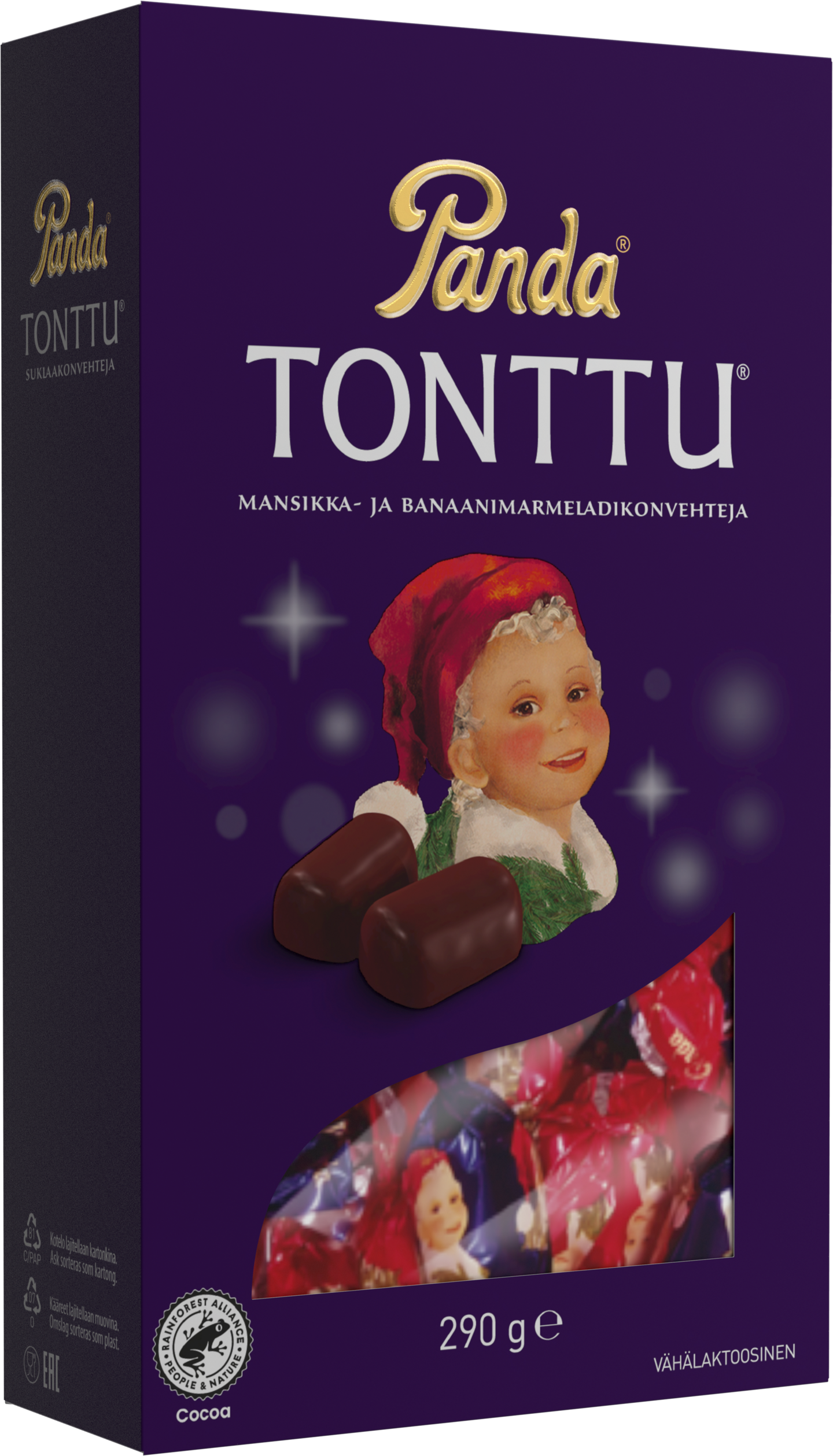 Panda Tonttu suklaa-marmeladikonvehti 290g