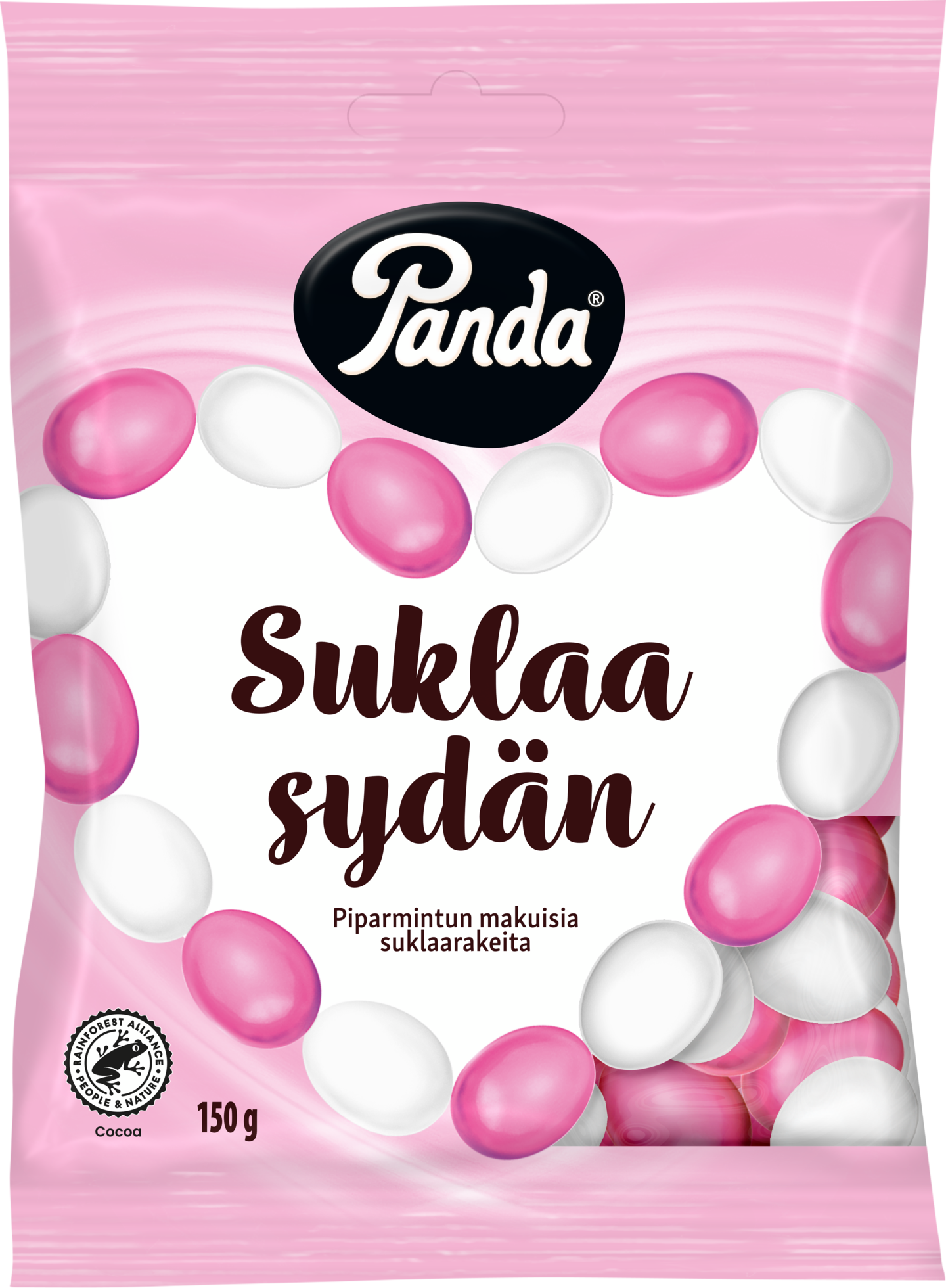 Panda suklaasydän suklaaraepussi 150g