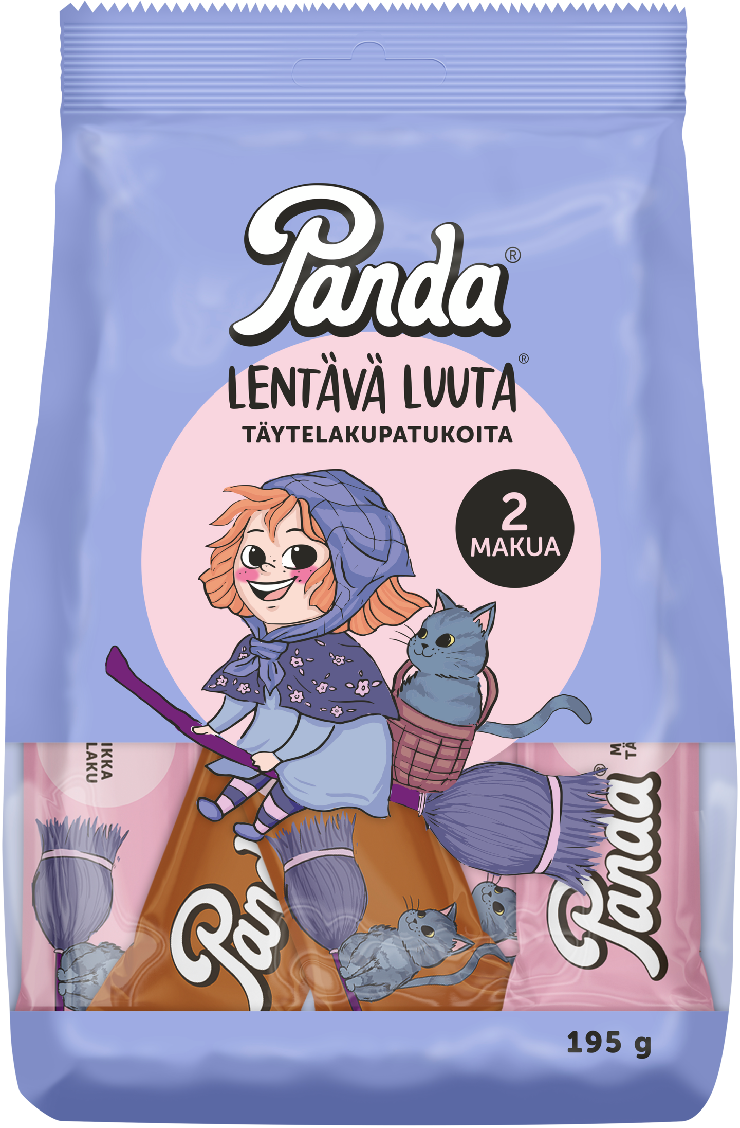 Panda Lentävä Luuta lakritsipatukoita 195g