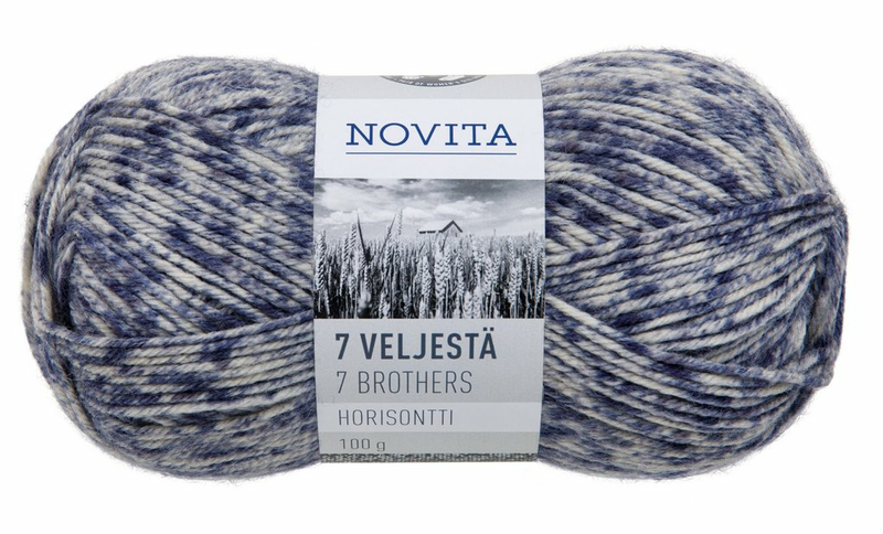 Novita 7 Veljestä Horisontti lanka 100g 838 vaahtopää