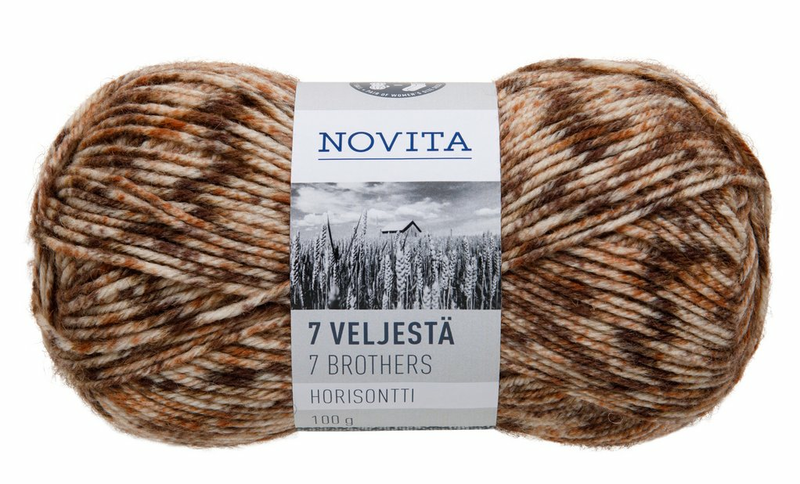 Novita 7 Veljestä Horisontti lanka 100g 841 linnunpesä