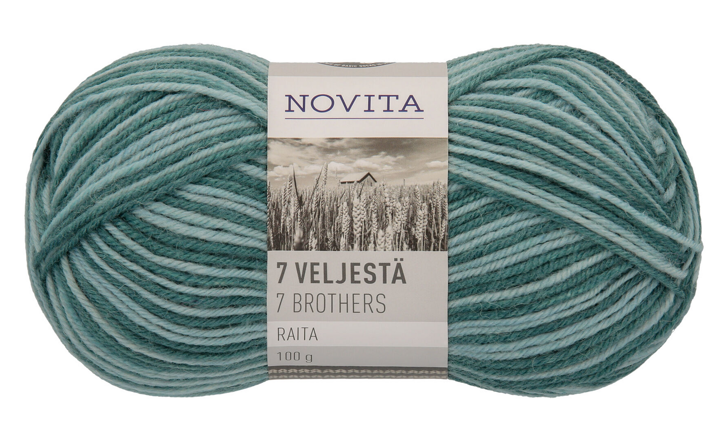 Novita 7 Veljestä Raita 100g 931 välimeri