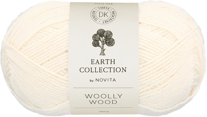 Novita Woolly Wood 100g 010 luonnonvalkoinen