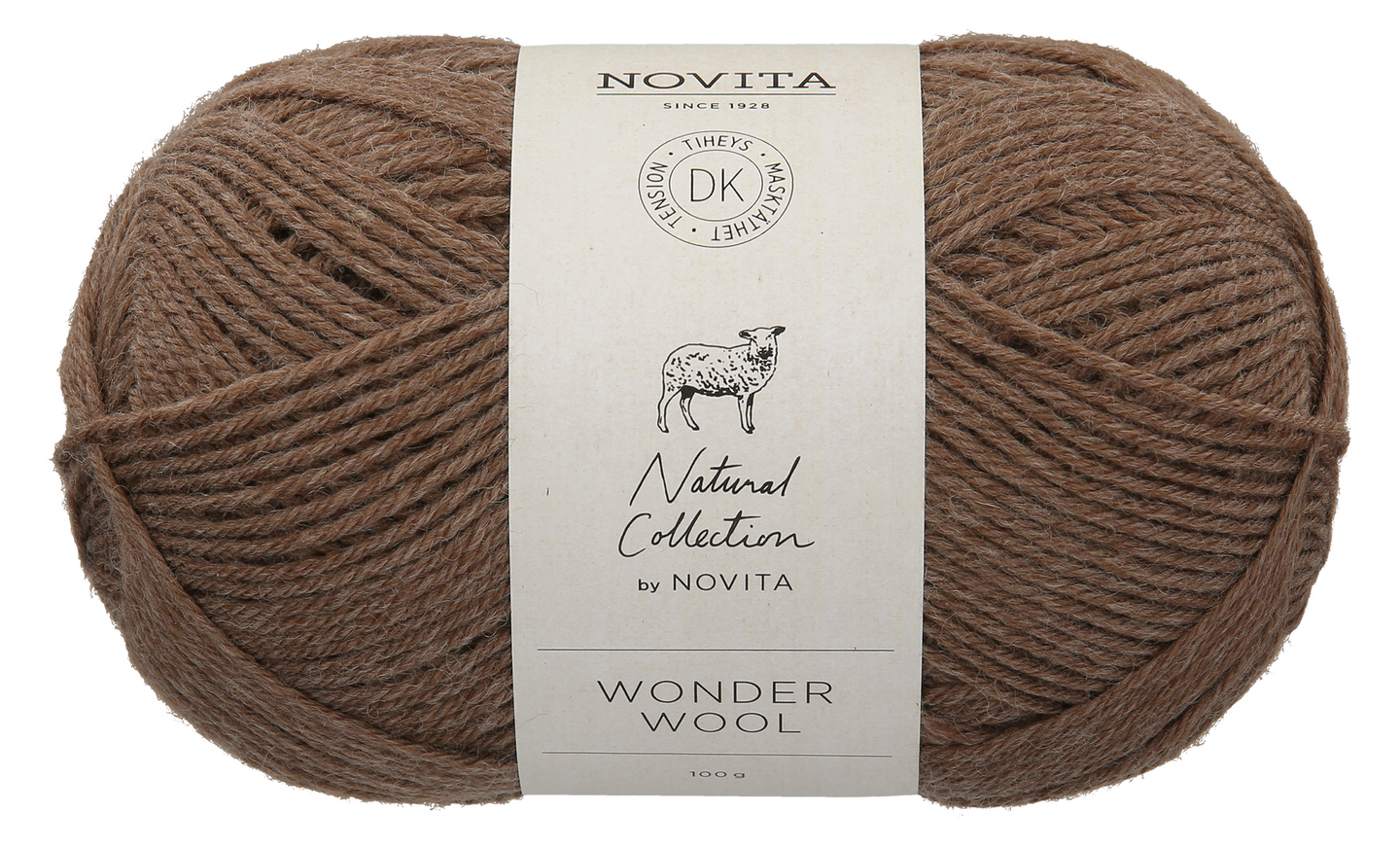 Novita Wonder Wool DK 100g 068 metsäsieni