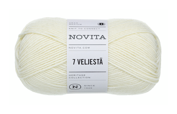 Novita 7 Veljestä 100g 010 luonnonvalkoinen