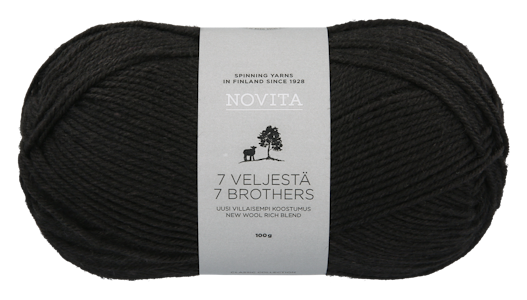 Novita 7 Veljestä 100g 099 noki