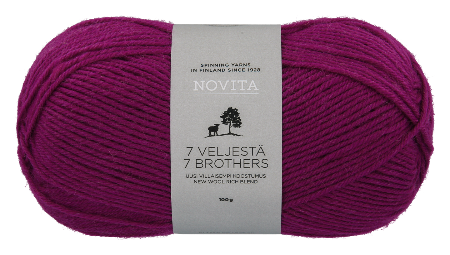 Novita 7 Veljestä lanka 100g 563 kaunokki