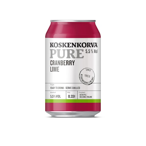 Koskenkorva Cranberry Lime 5,5% 0,33l