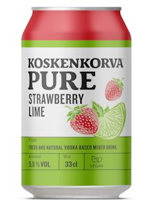 Koskenkorva Pure Strawberry-Lime 5,5% 0,33l DOLLY