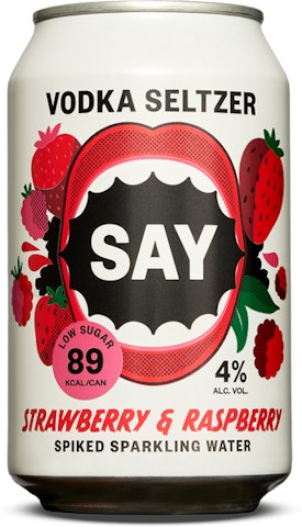 SAY Vodka Seltzer Strawberry-Raspberry 4% 0,33l