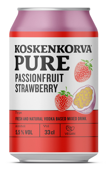 Koskenkorva PURE Passion Strawberry 5,5% 0,33l