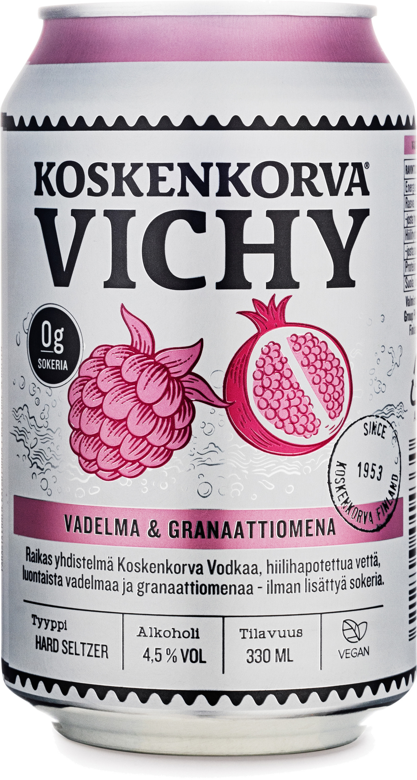 Koskenkorva Vichy vadelma-granaattiomena 4,5% 0,33l DOLLY