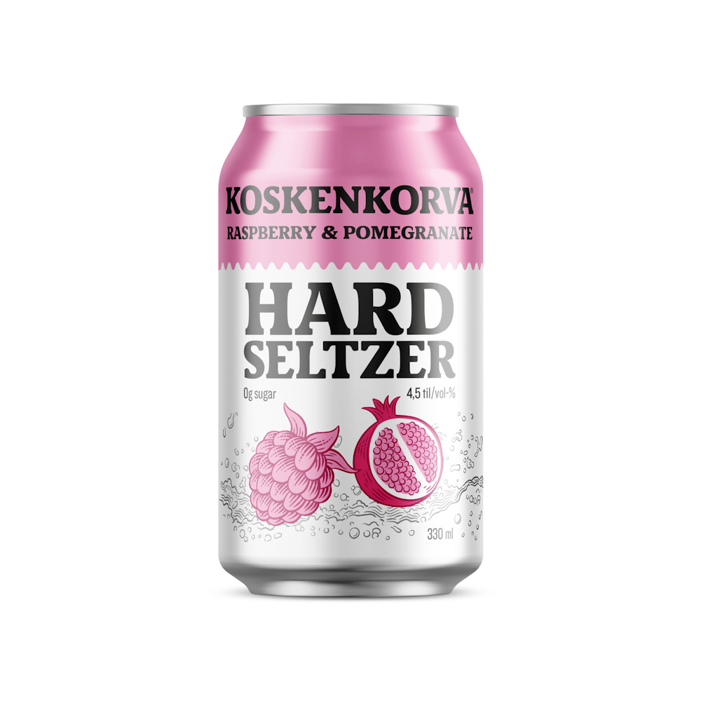 Koskenkorva Hard Seltzer Raspberry-Pomegranate 4,5% 0,33l - HoReCa ...