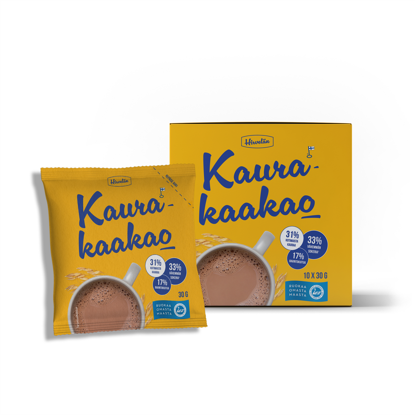 Hirvelän Kaurakaakao 10 x 30g