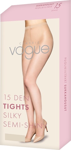 Vogue naisten sukkahousut Classic Silky 15 musta