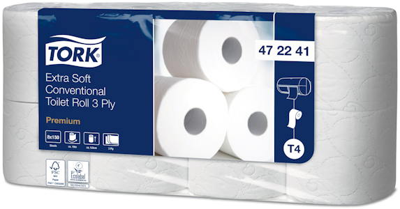 Tork Extra Soft wc-paperirulla valkoinen 8x19m Premium T4