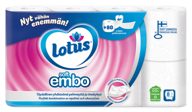 Lotus Soft Embo 8 rll wc-paperi