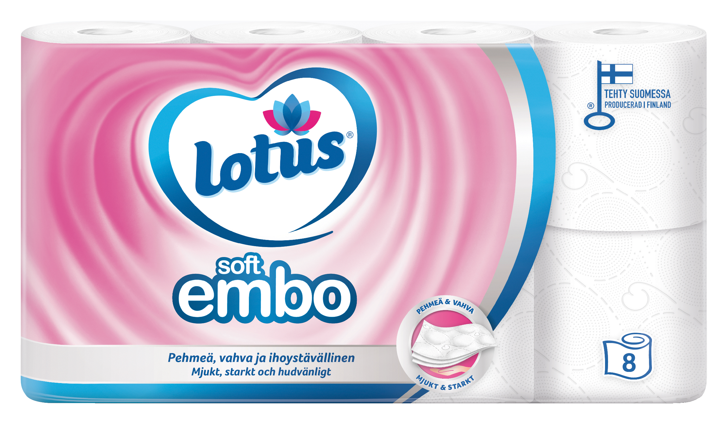 Lotus Soft Embo 8 rll wc-paperi | K-Ruoka Verkkokauppa