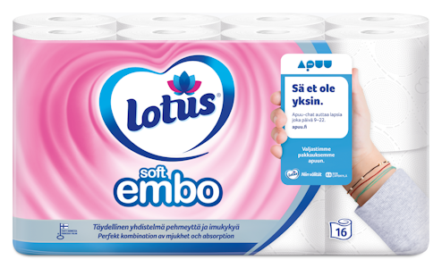 Lotus Soft Embo wc-paperi 16rl perhepakkaus