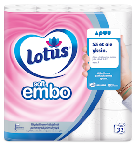 Lotus Soft Embo wc-paperi 32rl lava