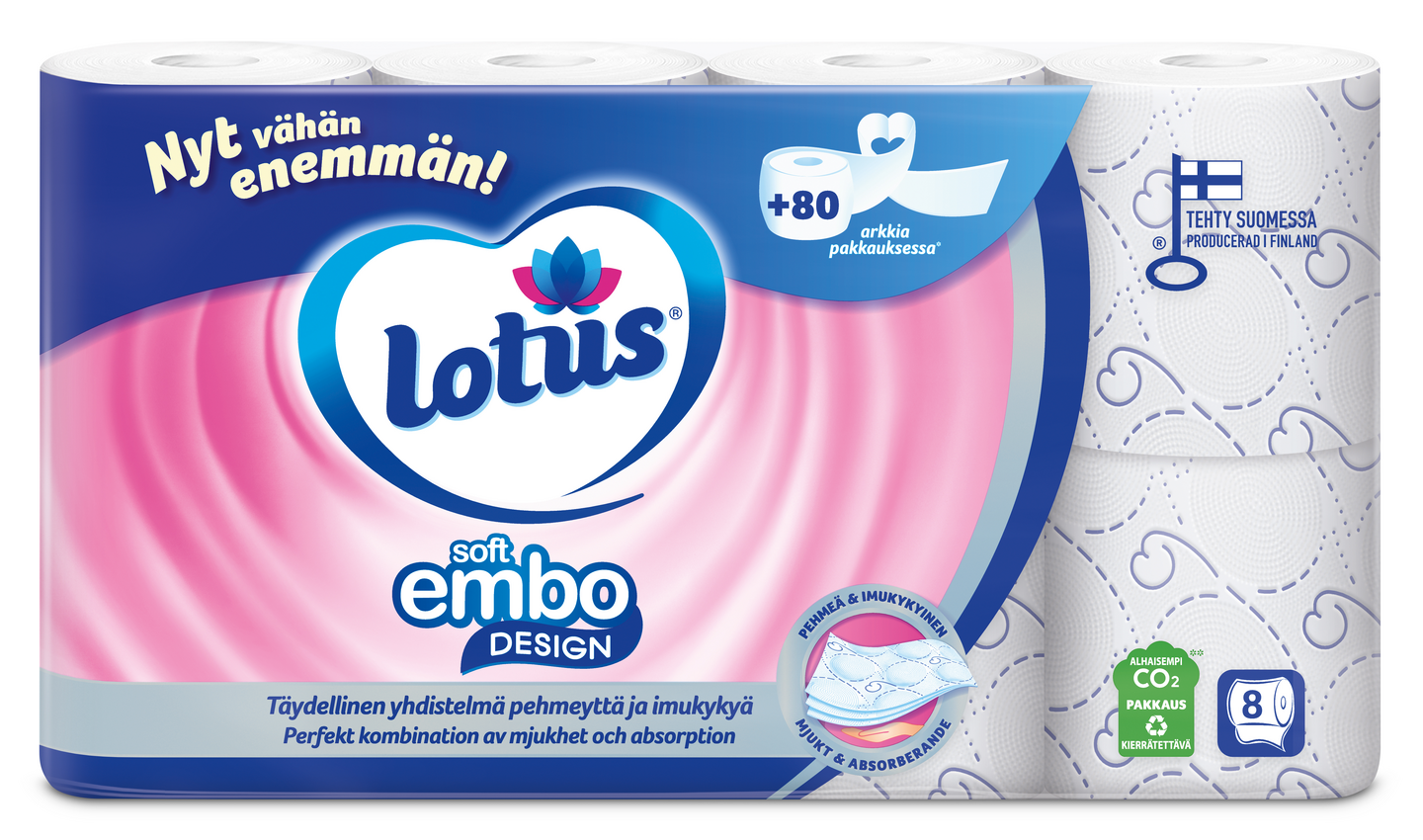 Lotus Soft Embo 8 rll design wc-paperi