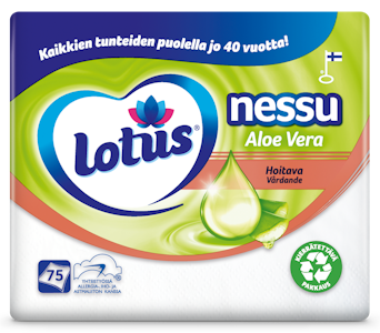 Lotus Nessu nenäliina 75 kpl aloe vera