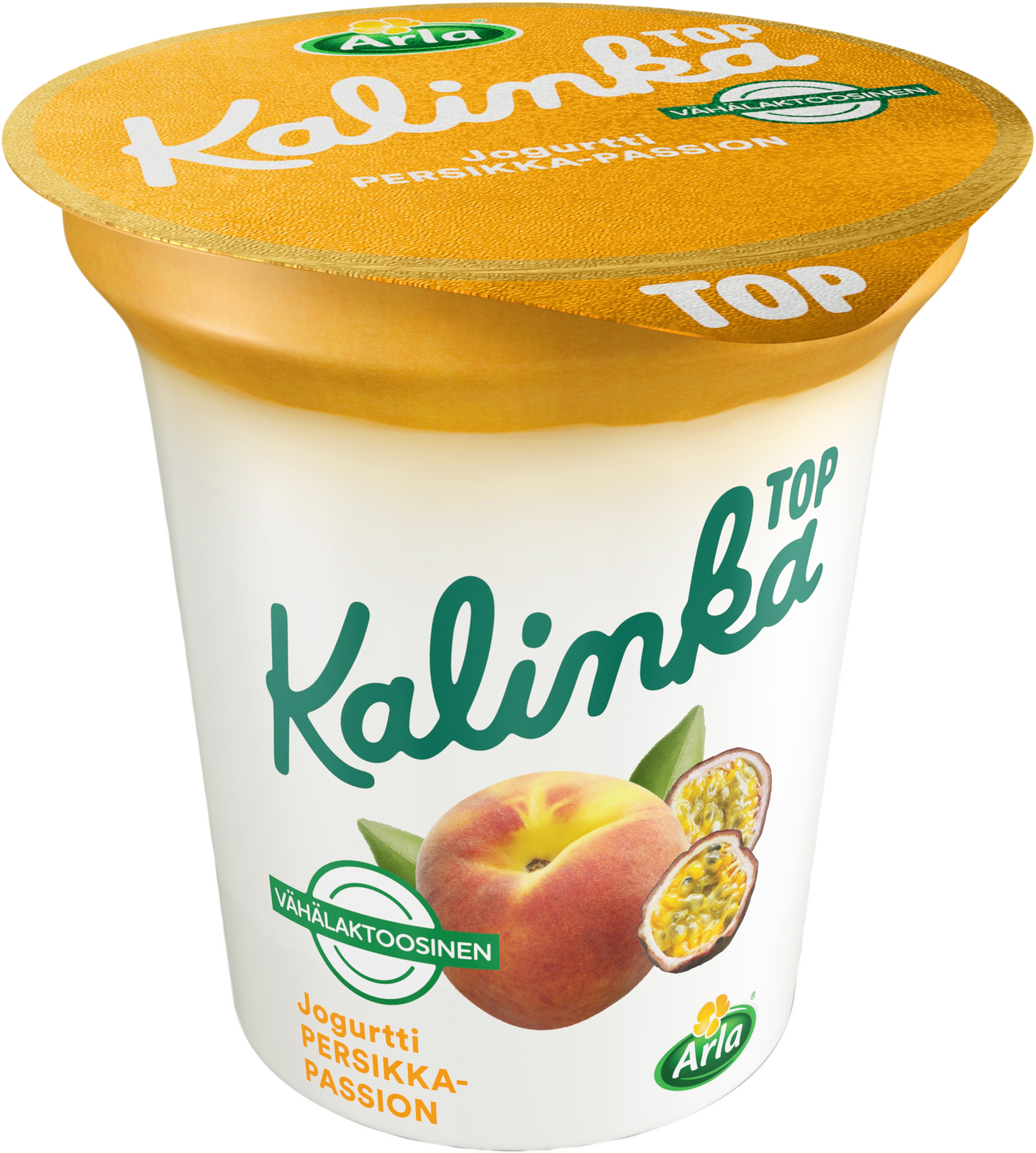 Arla Kalinka top persikka-passionkerrosjogurtti 150g vähälaktoosinen