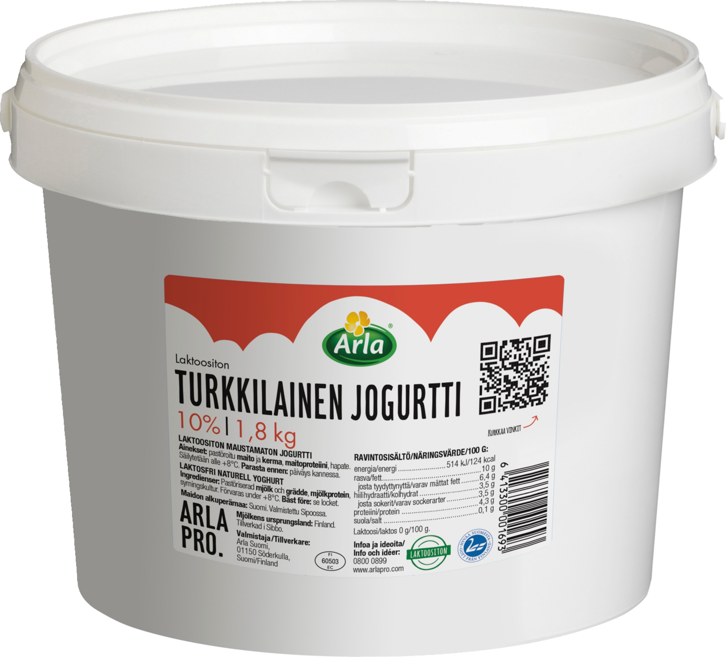 Arla turkkilainen jogurtti 10% 1,8kg laktoositon