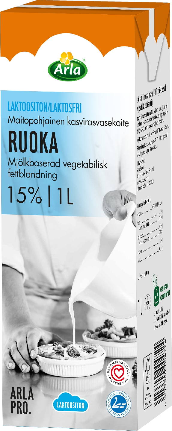 Arla ruoka 15% kasvirasvasekoite 1l UHT