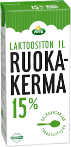 Arla Pro 1 L 15% laktoositon ruokakerma UHT