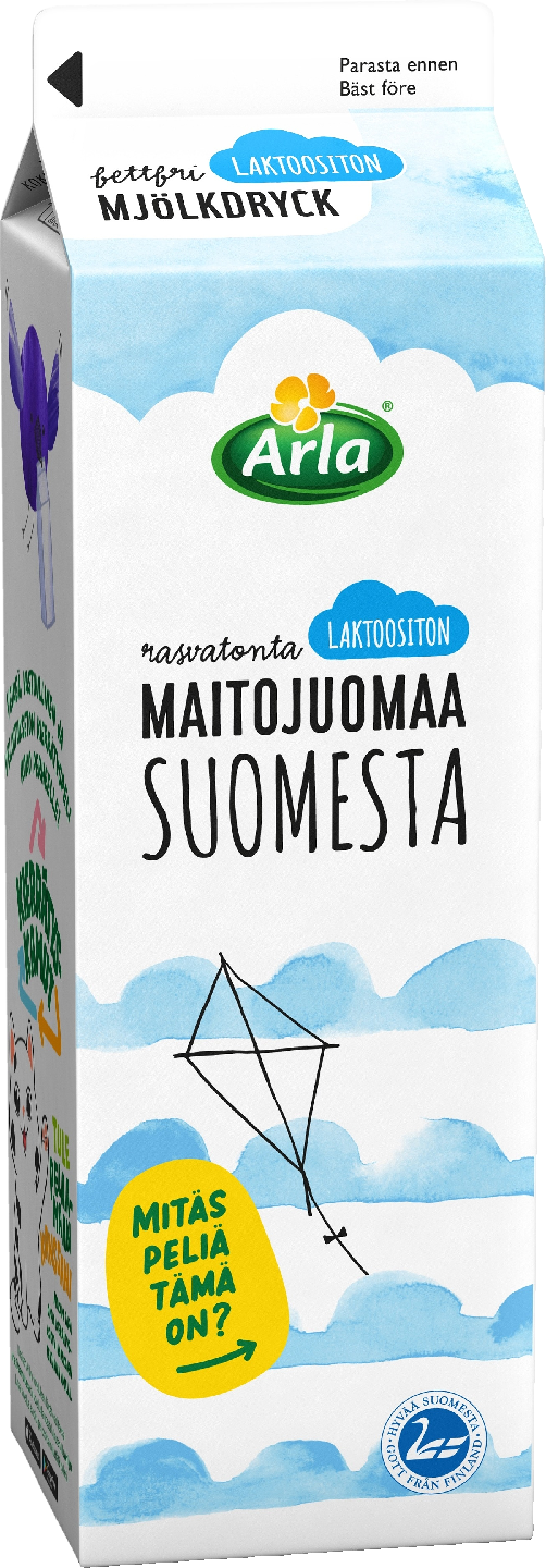 Arla laktoositon rasvaton maitojuoma 1l ESL